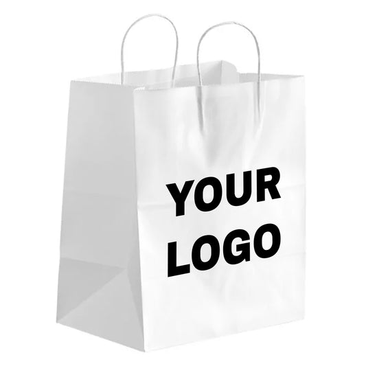 Custom White Paper Bag With Handles